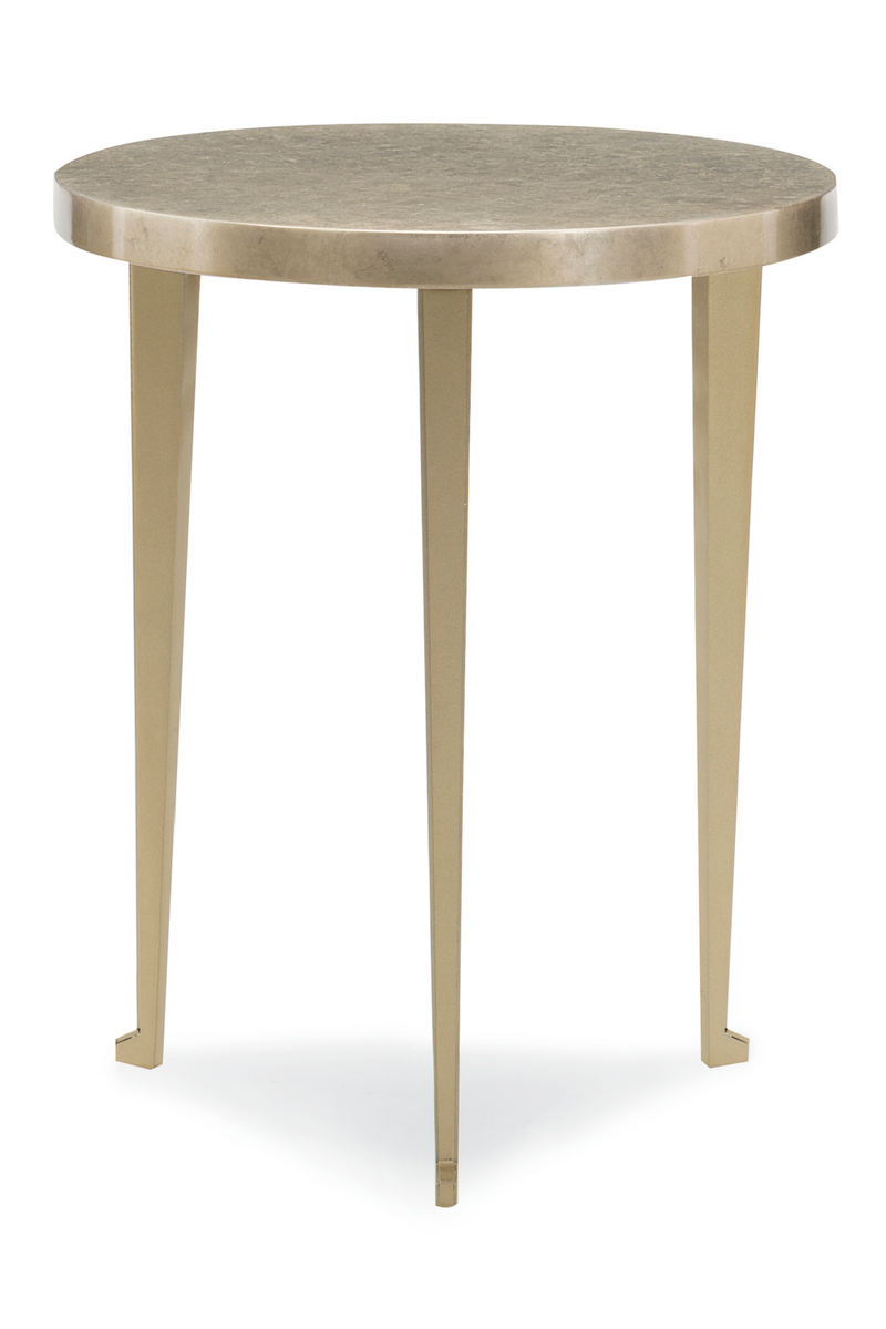 Gold Leaf Round Side Table | Caracole Honey Bunch | Woodfurniture.com