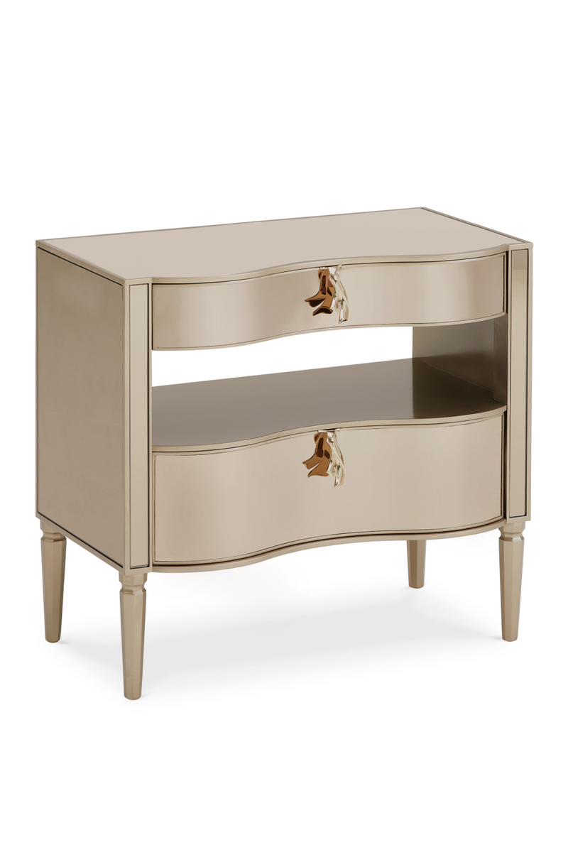 Gold Modern Bedside Table | Caracole It's A Small Wonder | Woodfurniture.com