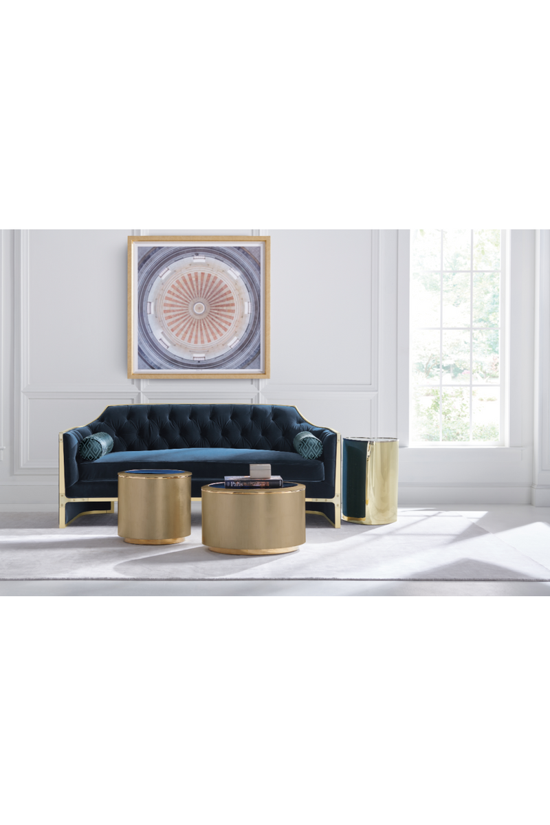 Gold Round Coffee Table | Caracole Circle In Time | Woodfurniture.com