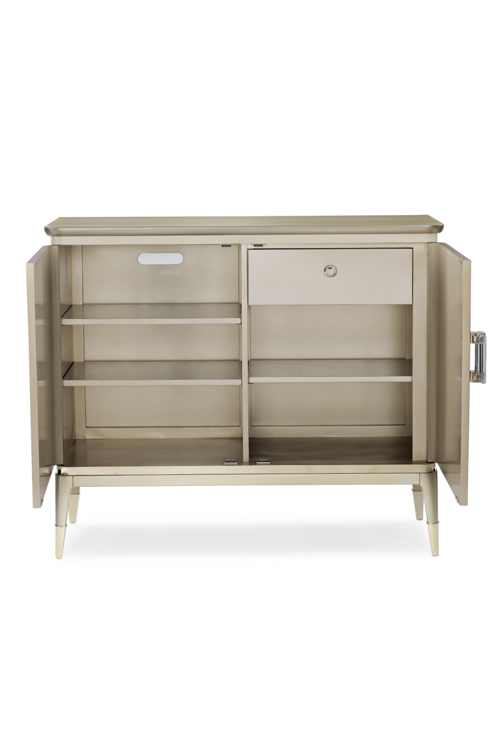 Leaf Patterned Taupe Sideboard | Caracole A Shimmer Of Light | Woodfurniture.com