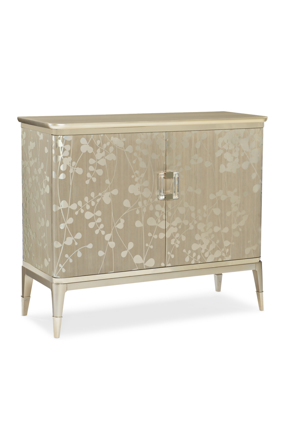 Leaf Patterned Taupe Sideboard | Caracole A Shimmer Of Light | Woodfurniture.com