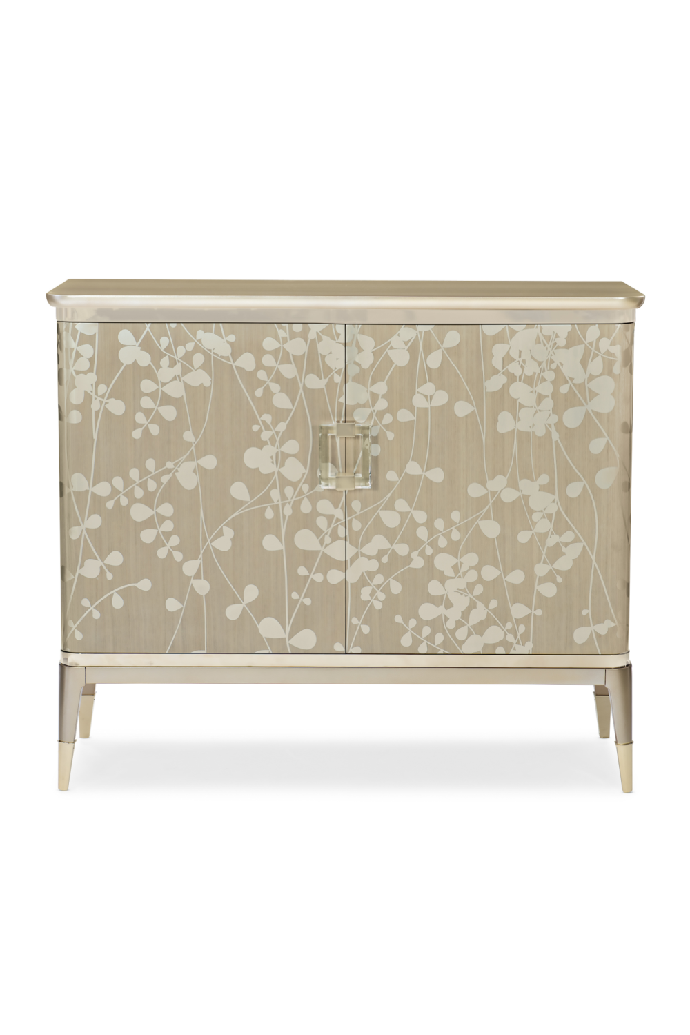 Leaf Patterned Taupe Sideboard | Caracole A Shimmer Of Light | Woodfurniture.com