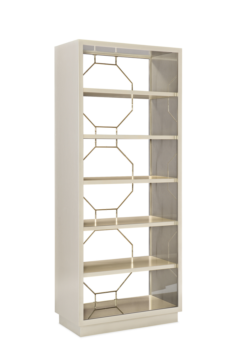 Taupe Metallic Modern Shelf | Caracole Going Up | Woodfurniture.com