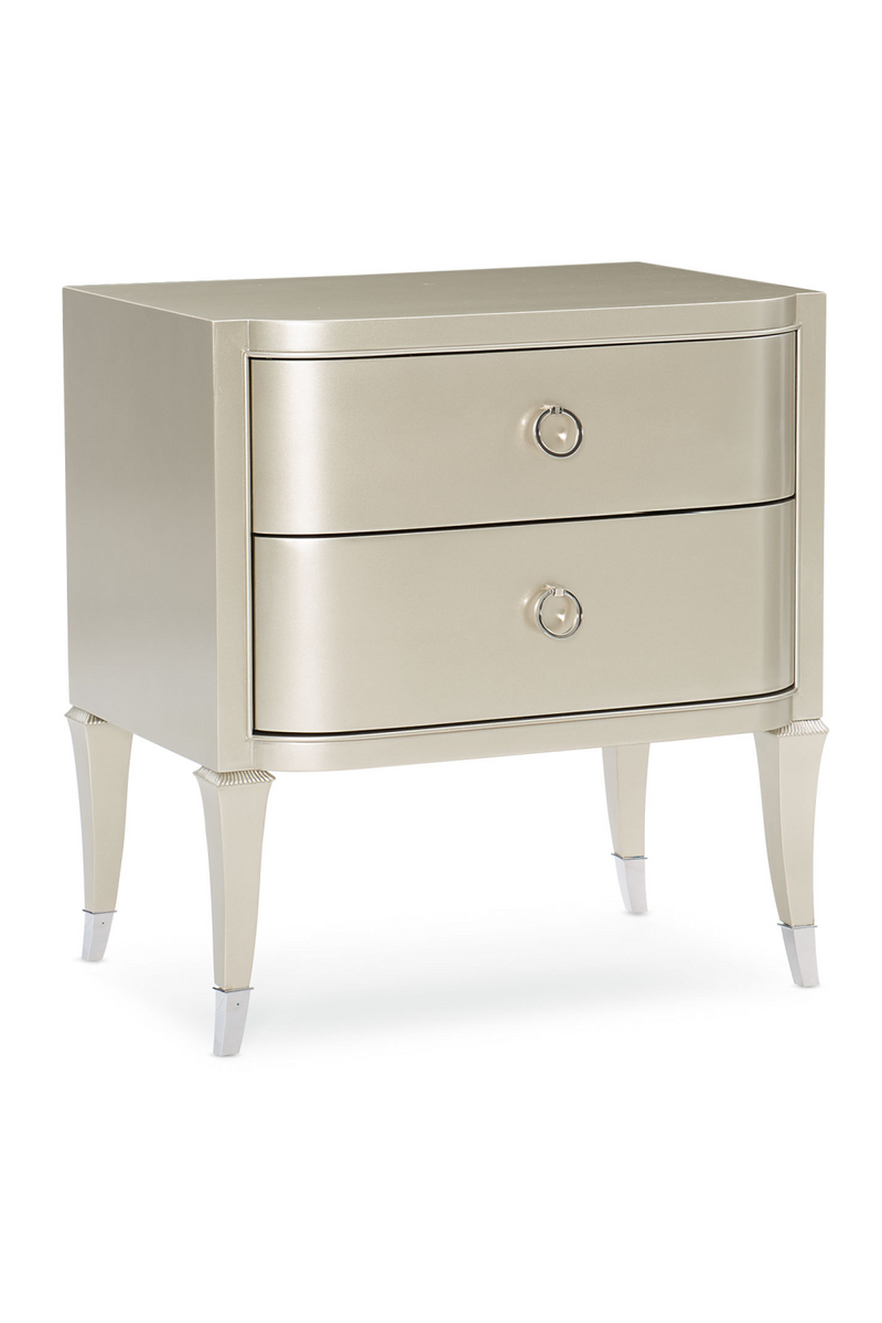 Soft Silver 2-Drawer Nightstand | Caracole Significant Other | Woodfurniture.com