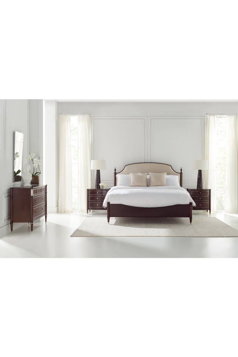 Brown Upholstered California King Bed | Caracole Crown Jewel | Woodfurniture.com