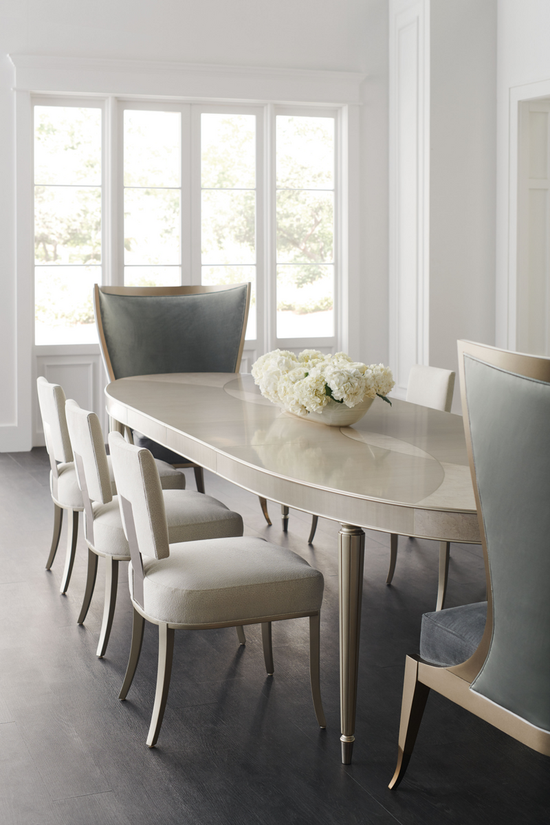 Oval Silver Dining Table | Caracole The Source | Woodfurniture.com