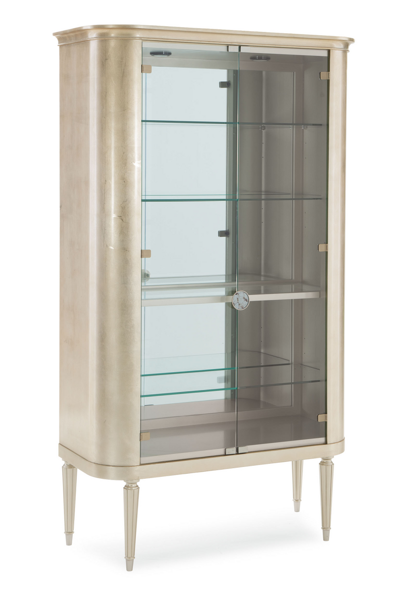 Silver Leaf Display Cabinet | Caracole Time To Reflect | Woodfurniture.com