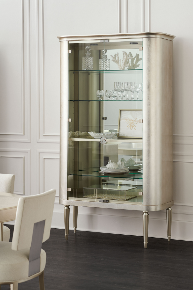 Silver Leaf Display Cabinet | Caracole Time To Reflect | Woodfurniture.com
