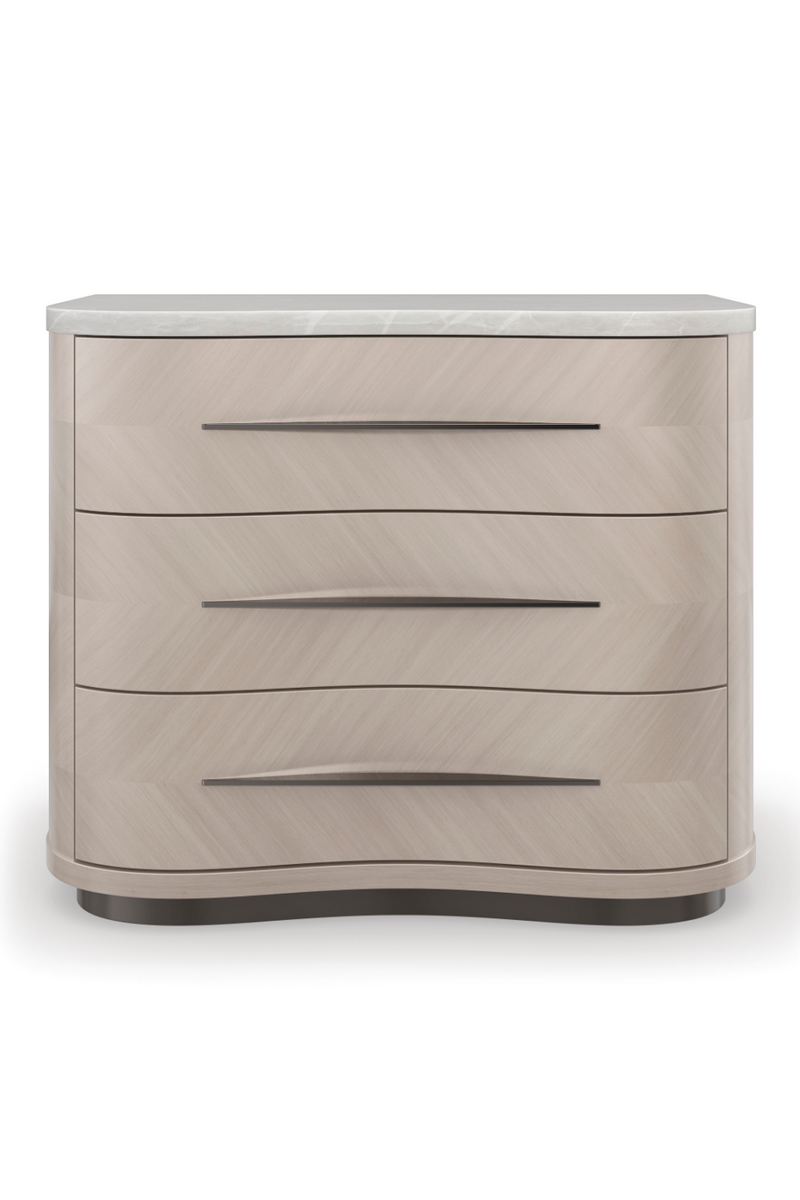 Chevron-Patterned Nightstand | Caracole Nomadic | Woodfurniture.com