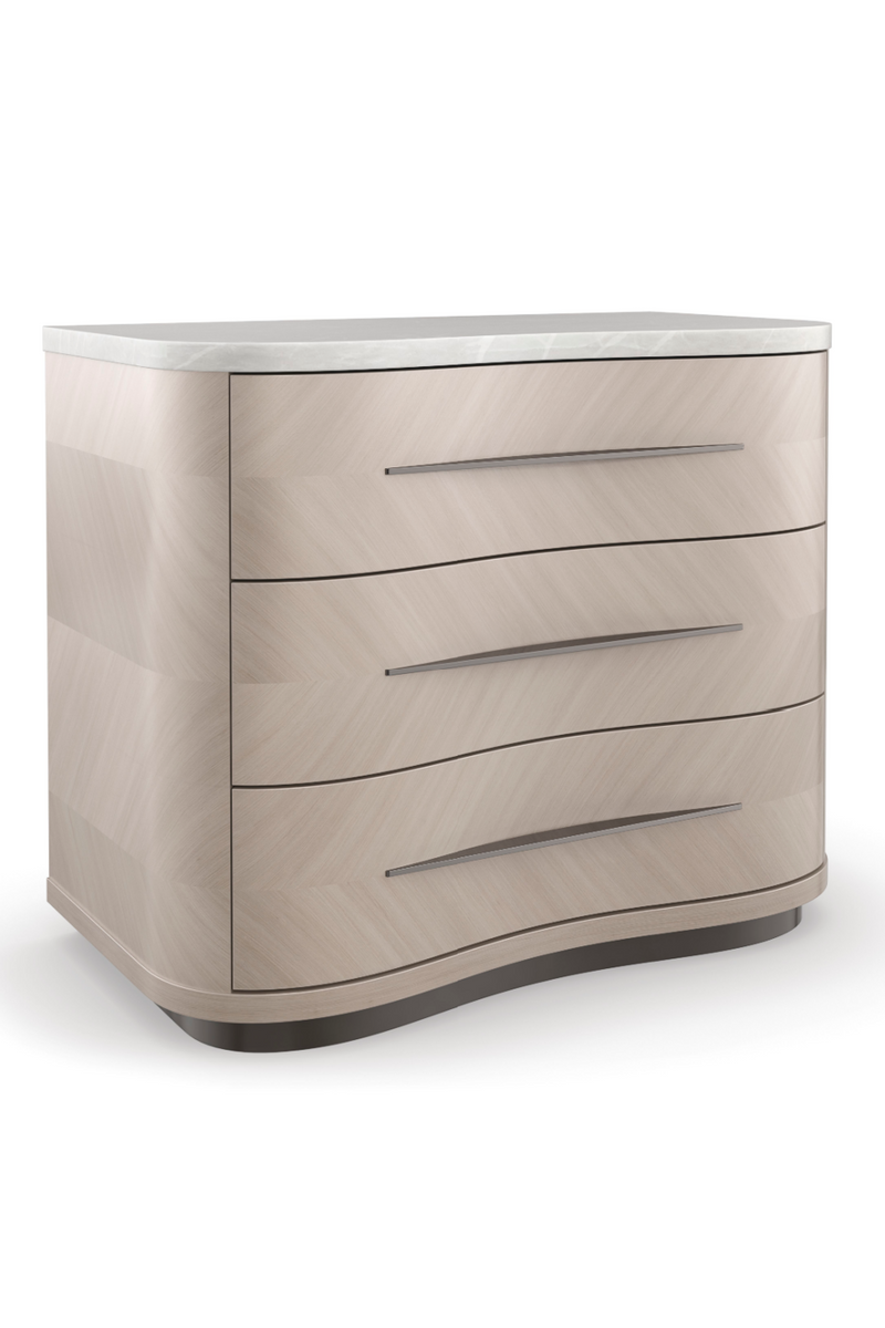 Chevron-Patterned Nightstand | Caracole Nomadic | Woodfurniture.com