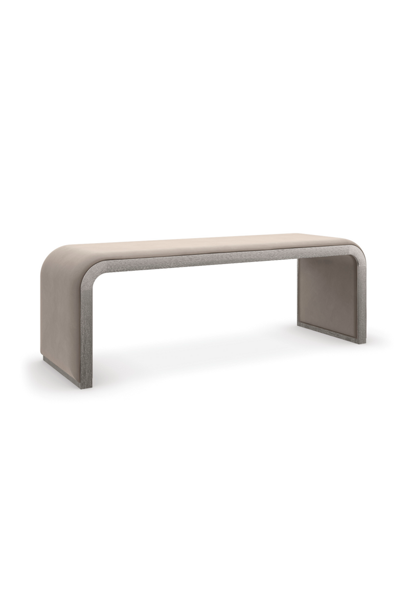 Taupe Velvet Bench | Caracole Traverse | Woodfurniture.com