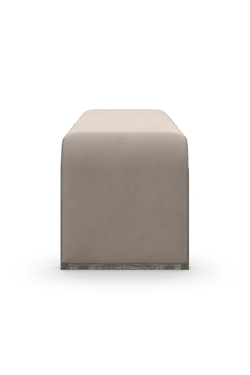 Taupe Velvet Bench | Caracole Traverse | Woodfurniture.com