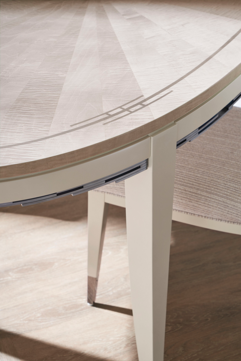 Gray Maple Oval Dining Table | Caracole Coronet | Woodfurniture.com
