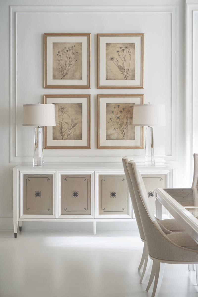 Mirrored Panel Sideboard | Caracole Lattice Serve You | Woodfurniture.com