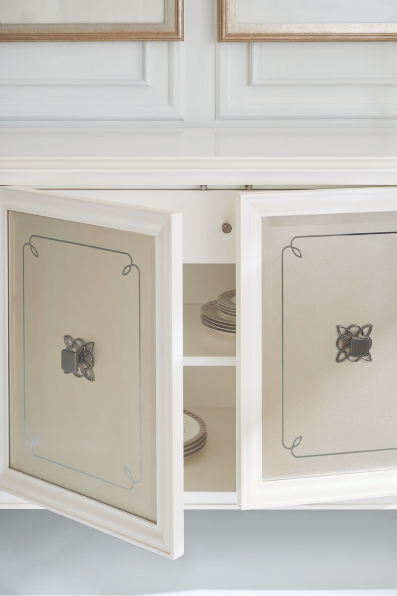 Mirrored Panel Sideboard | Caracole Lattice Serve You | Woodfurniture.com