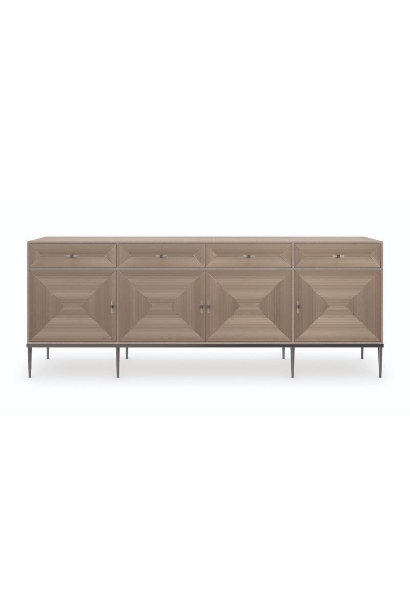 Geometrical Patterned Wooden Sideboard | Caracole Low Rise | Woodfurniture.com