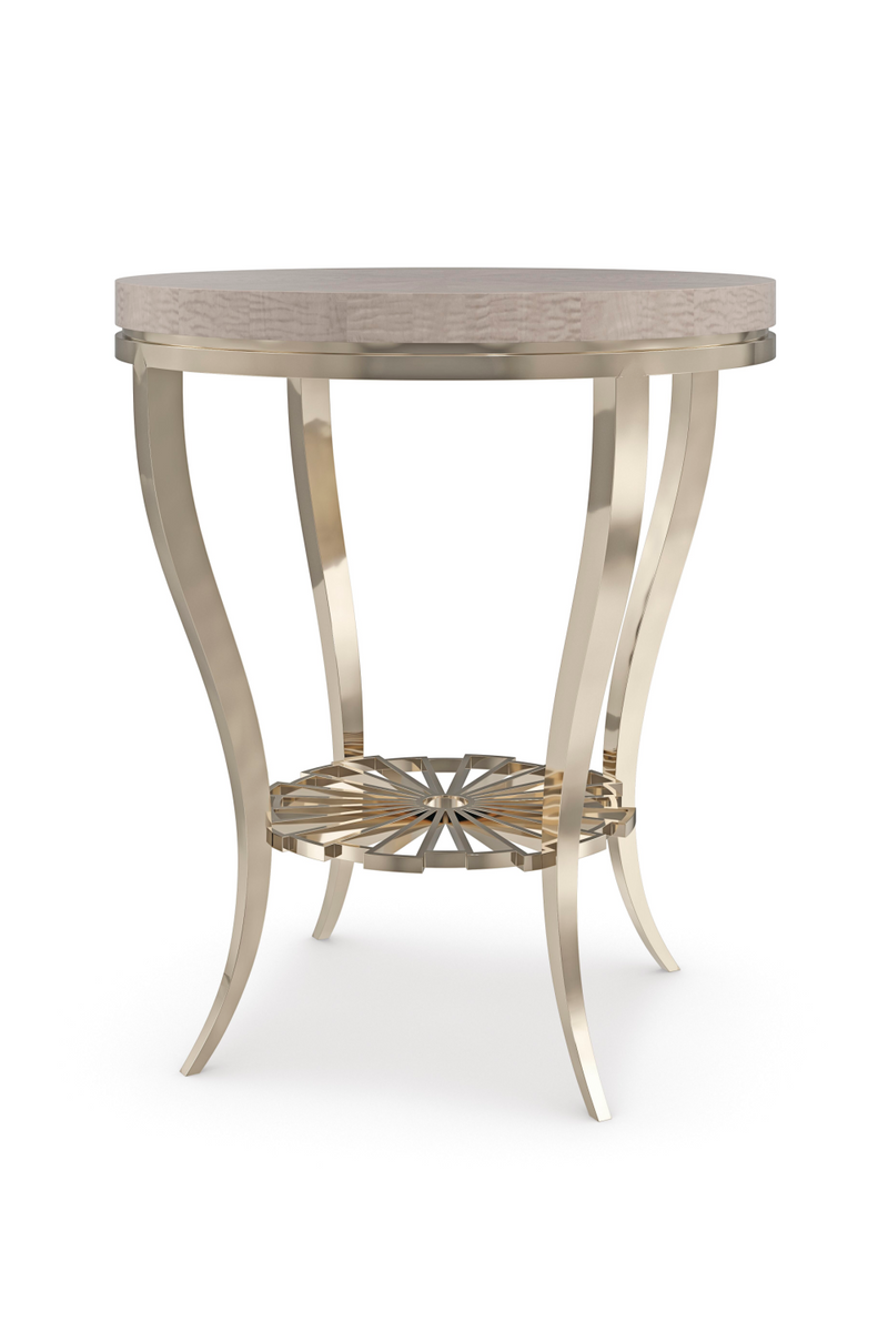 Art Deco Silver Accent Table | Caracole Plié | Woodfurniture.com