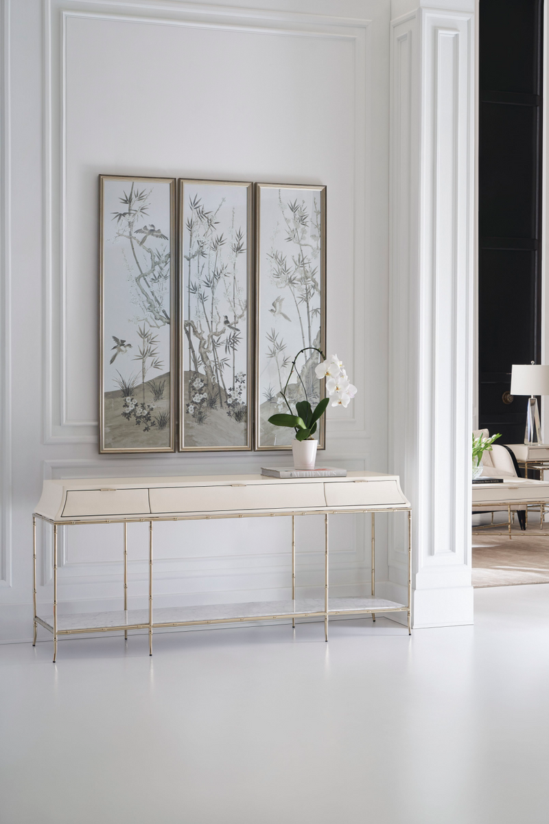 White Modern Console Table | Caracole Oolong | Woodfurniture.com
