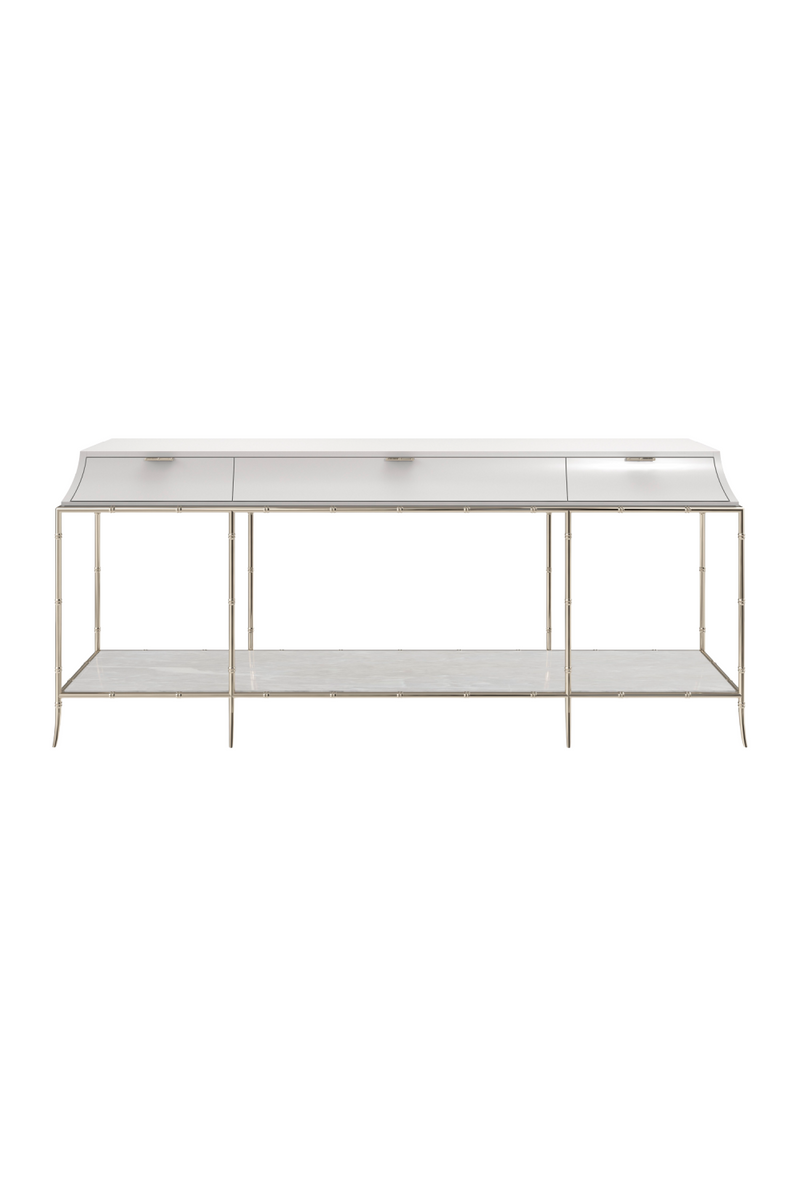 White Modern Console Table | Caracole Oolong | Woodfurniture.com