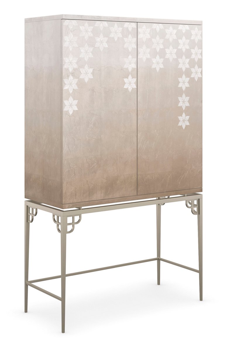 Silver Leaf Bar Cabinet | Caracole Oleander | Woodfurniture.com