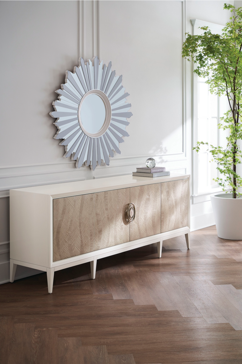 Patterned Cream Modern Sideboard | Caracole Now Streaming | Woodfurniture.com