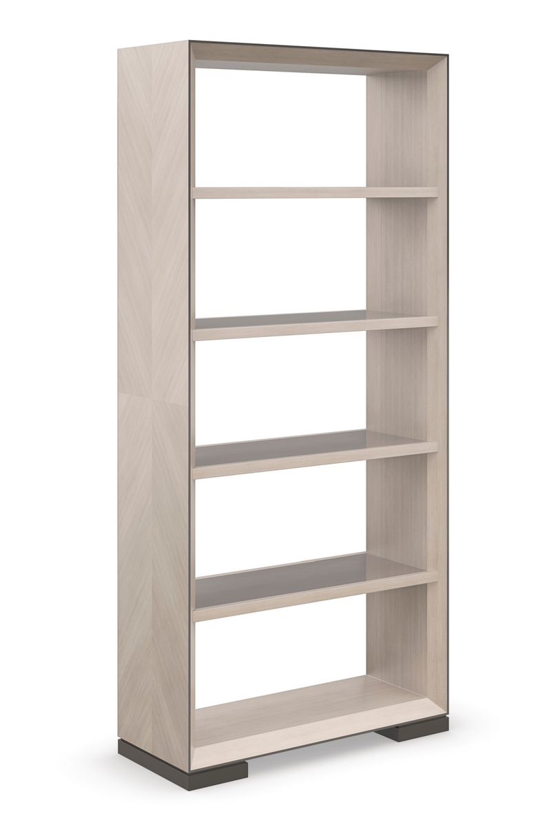 Bronze Glass Shelf Bookcase | Caracole High Rise | Woodfurniture.com