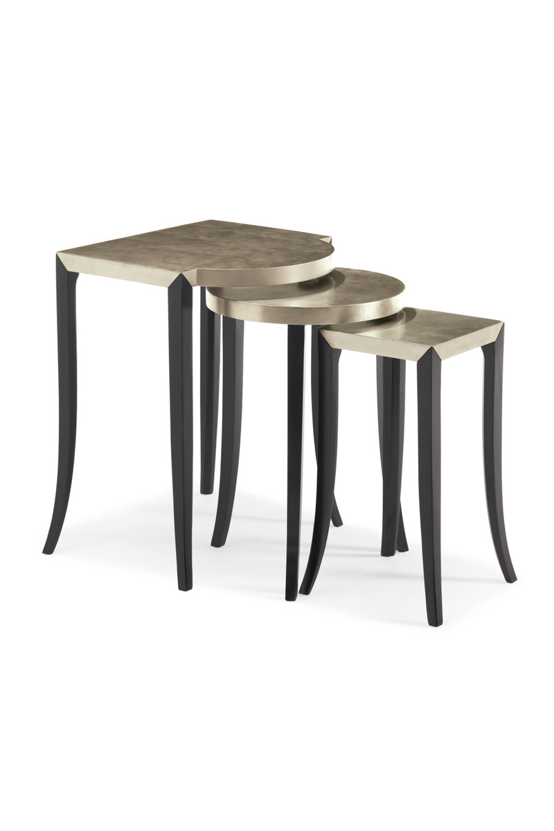 Silver Leaf Nesting Side Tables (3) | Caracole Out & About | Woodfurniture.com