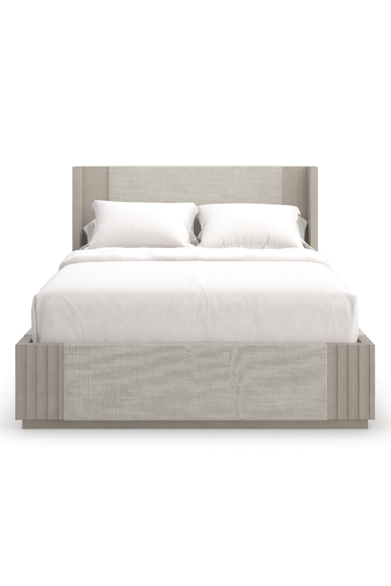 Taupe Linen Bed | Caracole Azure | Woodfurniture.com 