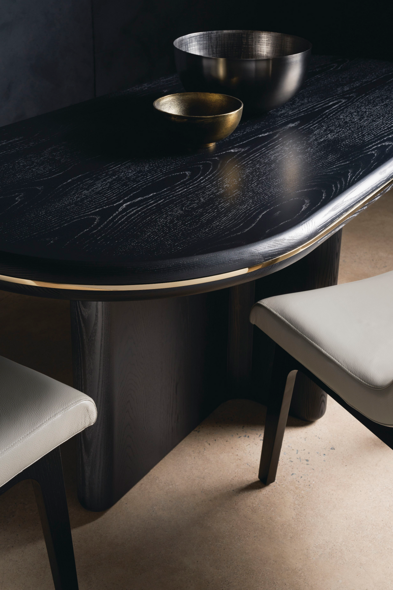 Oval Black Dining Table | Caracole Monty | Woodfurniture.com