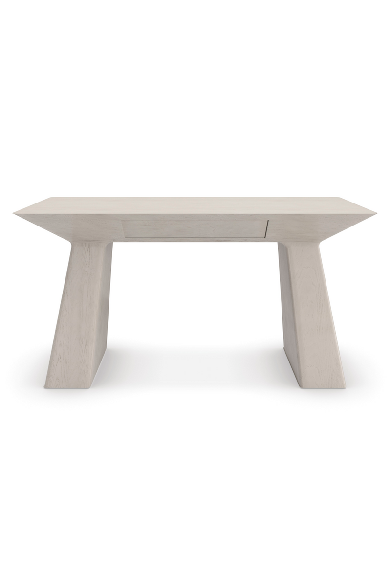 Oak Veneer Geometrical Desk | Caracole Finley | Woodfurniture.com