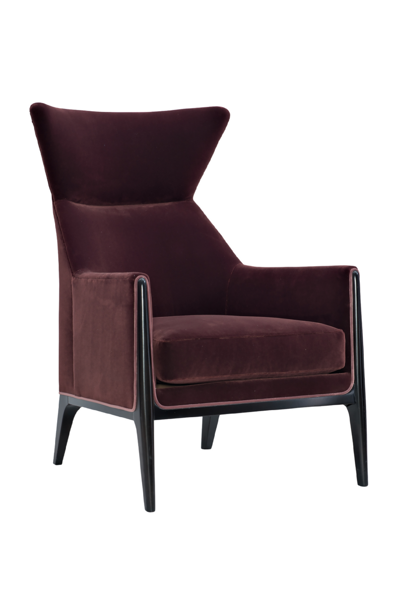Plum Velvet Occasional Chair | Caracole Boundless | Woodfurniture.com