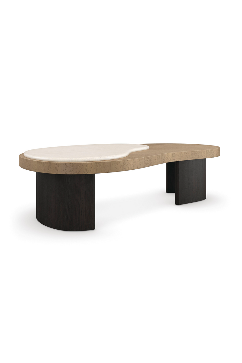 Cream Travertine Coffee Table | Caracole Contrast | Woodfurniture.com