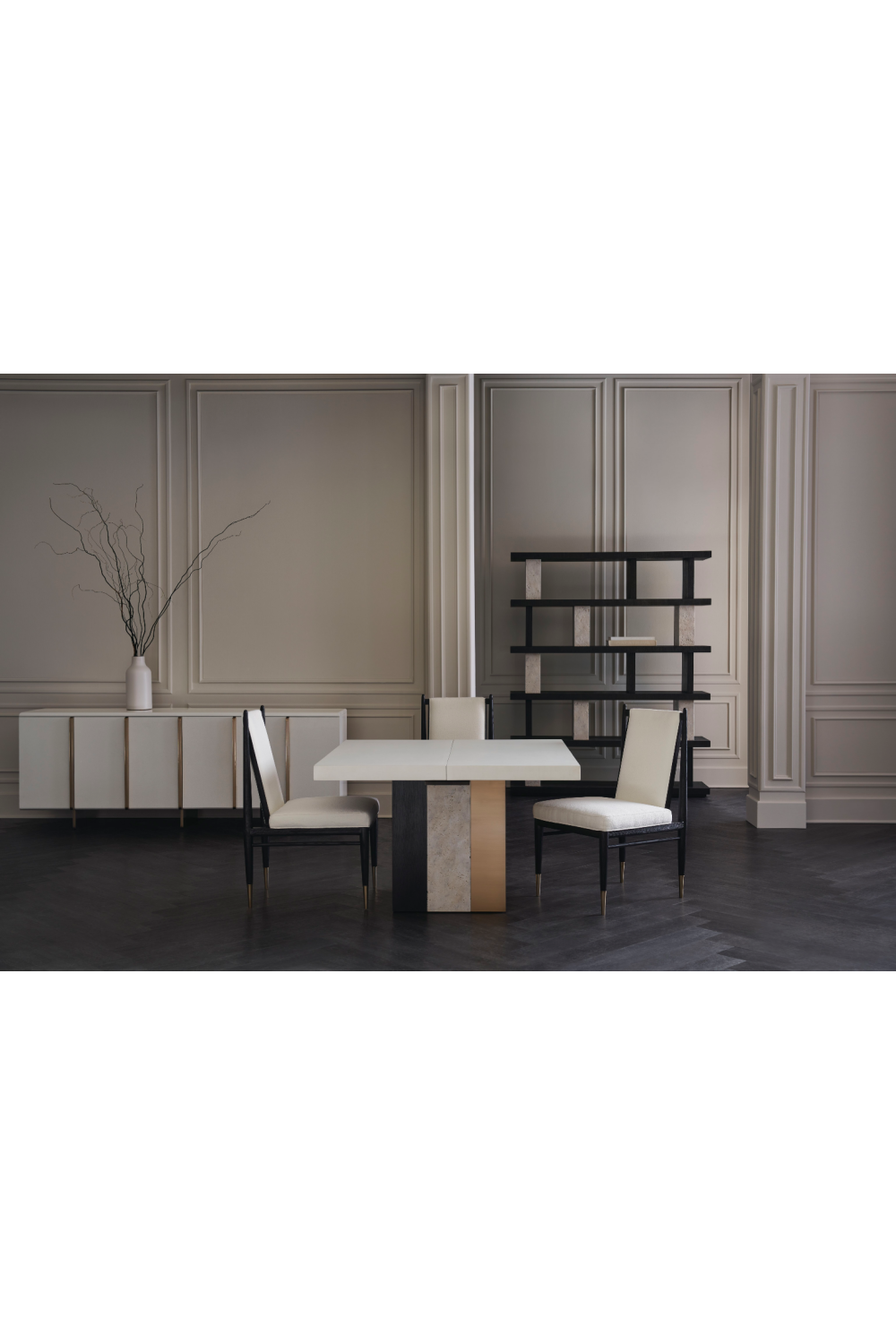 White Modern Credenza | Caracole Emphasis | Woodfurniture.com 