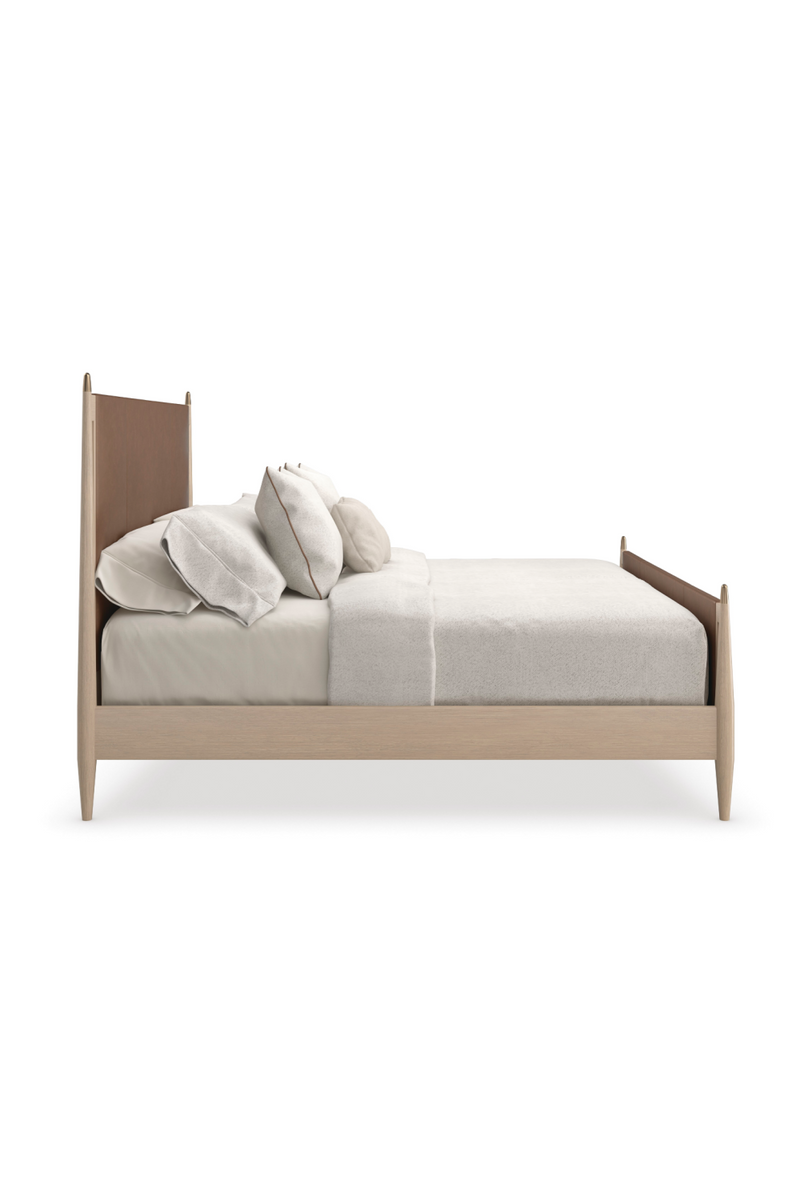 Brown Leather Bed | Caracole Rhythm | Woodfurniture.com