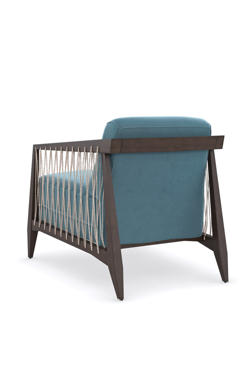 Blue Velvet Occasional Chair | Caracole Rope Me In | Woodfurniture.com