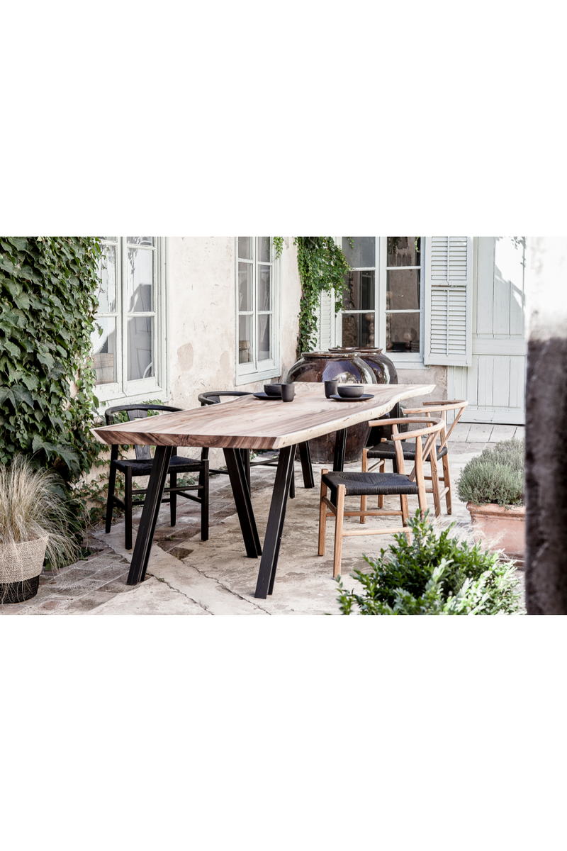 Suar Wood Slab Outdoor Table | Dareels Imperia | Woodfurniture.com