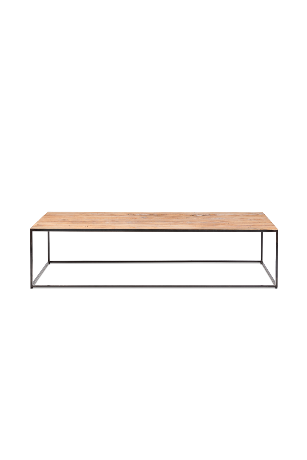 Teak Coffee Table with Iron Base | Dareels Onetwo Erosi | Woodfurniture.com