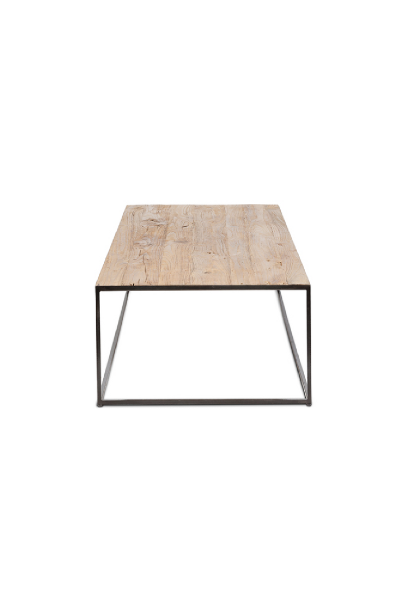 Teak Coffee Table with Iron Base | Dareels Onetwo Erosi | Woodfurniture.com