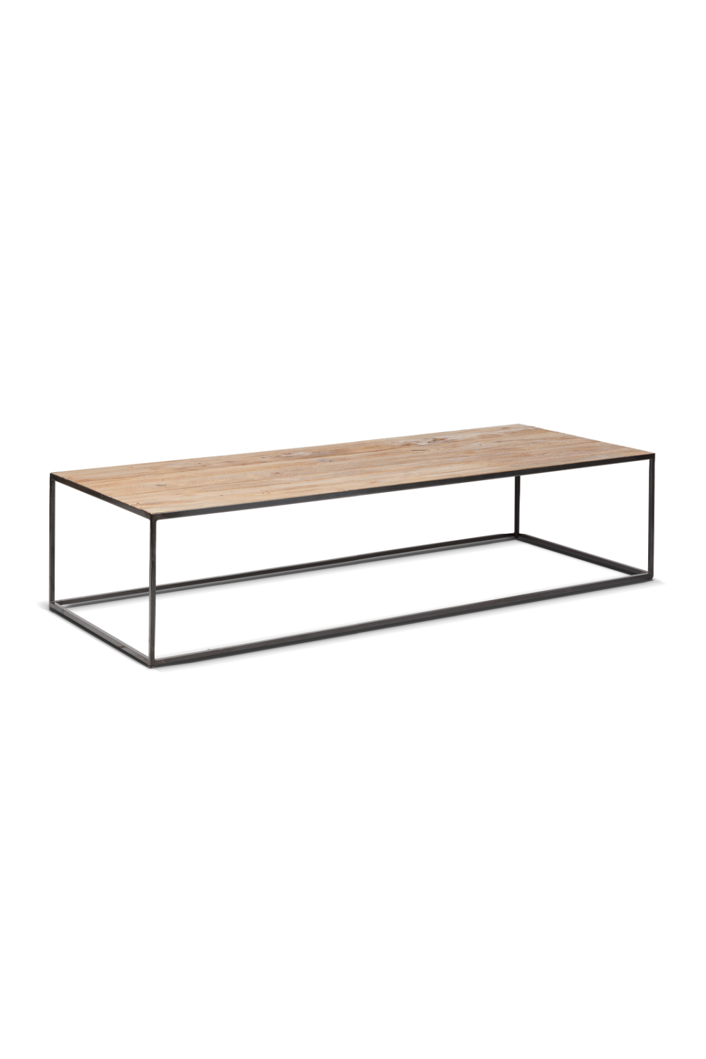 Teak Coffee Table with Iron Base | Dareels Onetwo Erosi | Woodfurniture.com