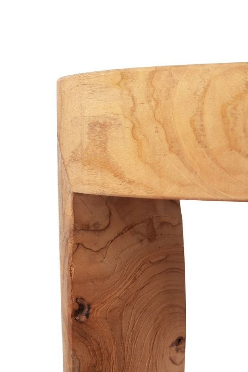 Round Suar Wood Side Table | Dareels Rivia | Woodfurniture.com