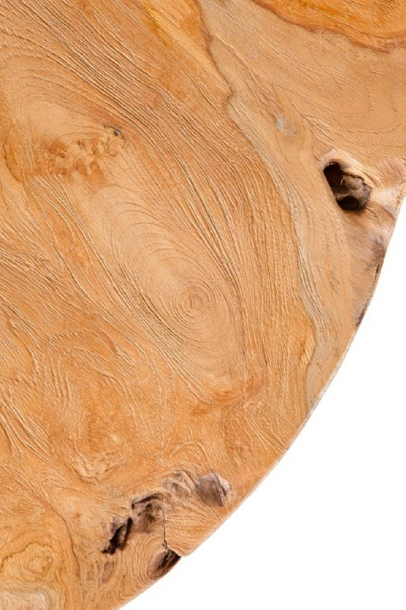 Round Suar Wood Side Table | Dareels Rivia | Woodfurniture.com