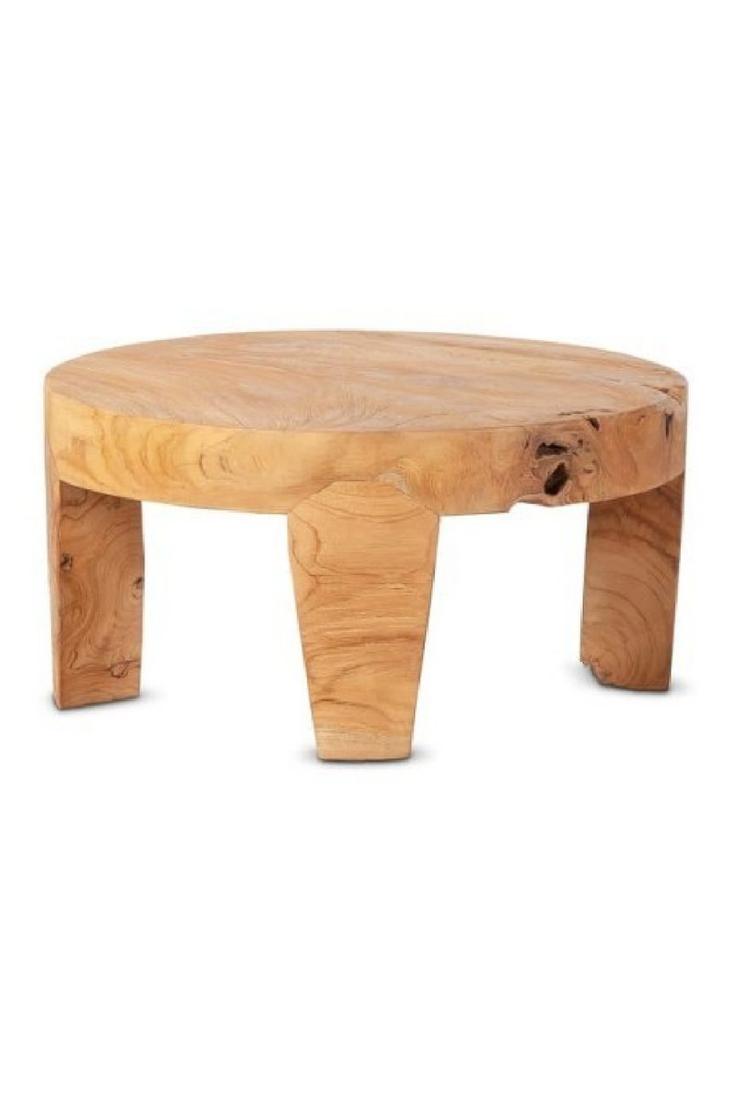 Round Suar Wood Side Table | Dareels Rivia | Woodfurniture.com