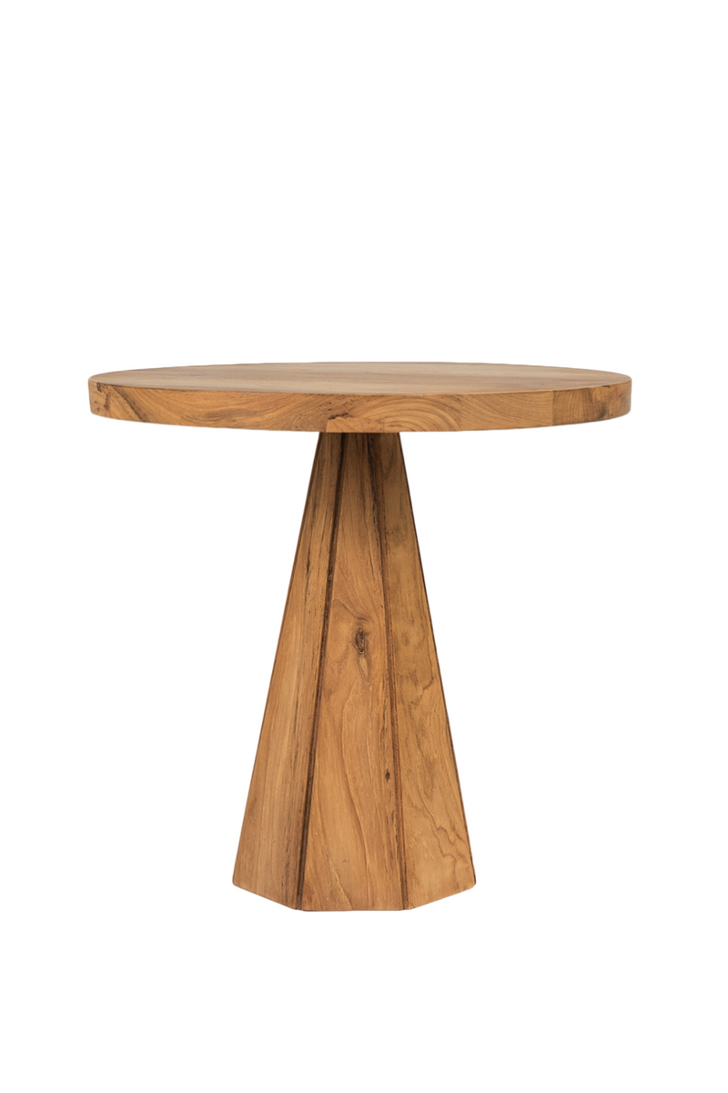 Round Reclaimed Teak Side Table | Dareels Jati WL | Woodfurniture.com