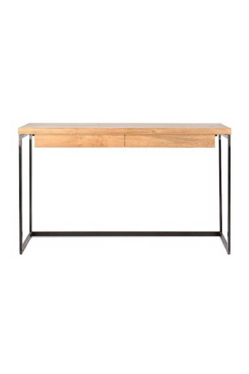 Solid Teak Desk w/ Drawers | Dareels Three | Woodfurniture.com