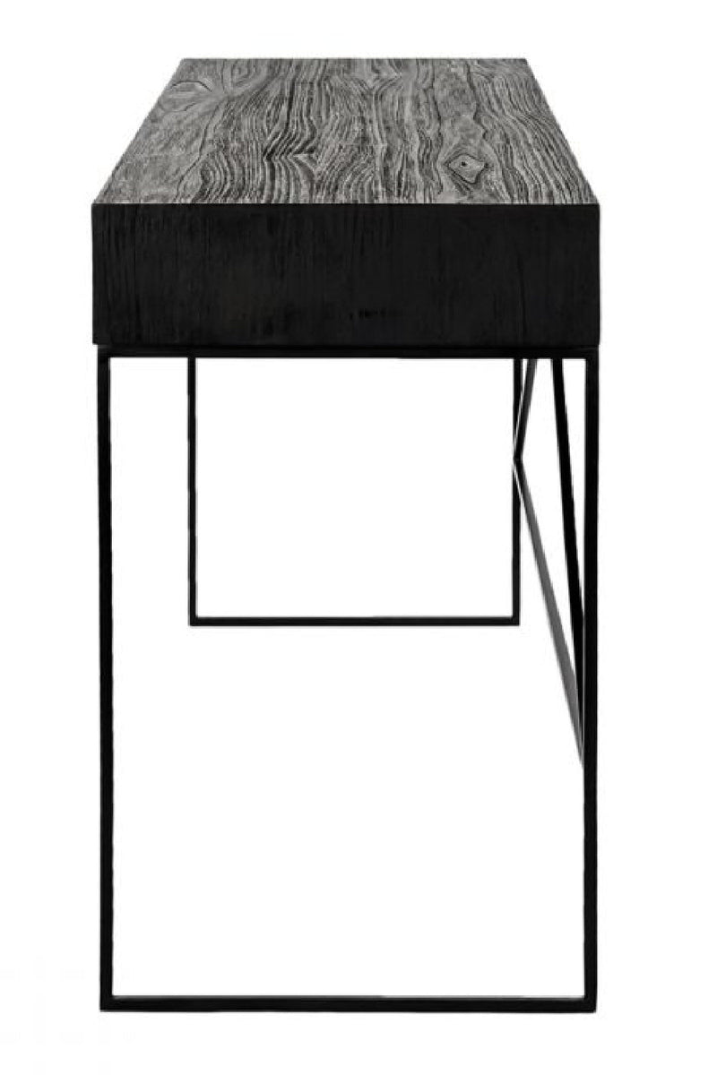 Black Teak Desk | Dareels Onetwo | Woodfurniture.com