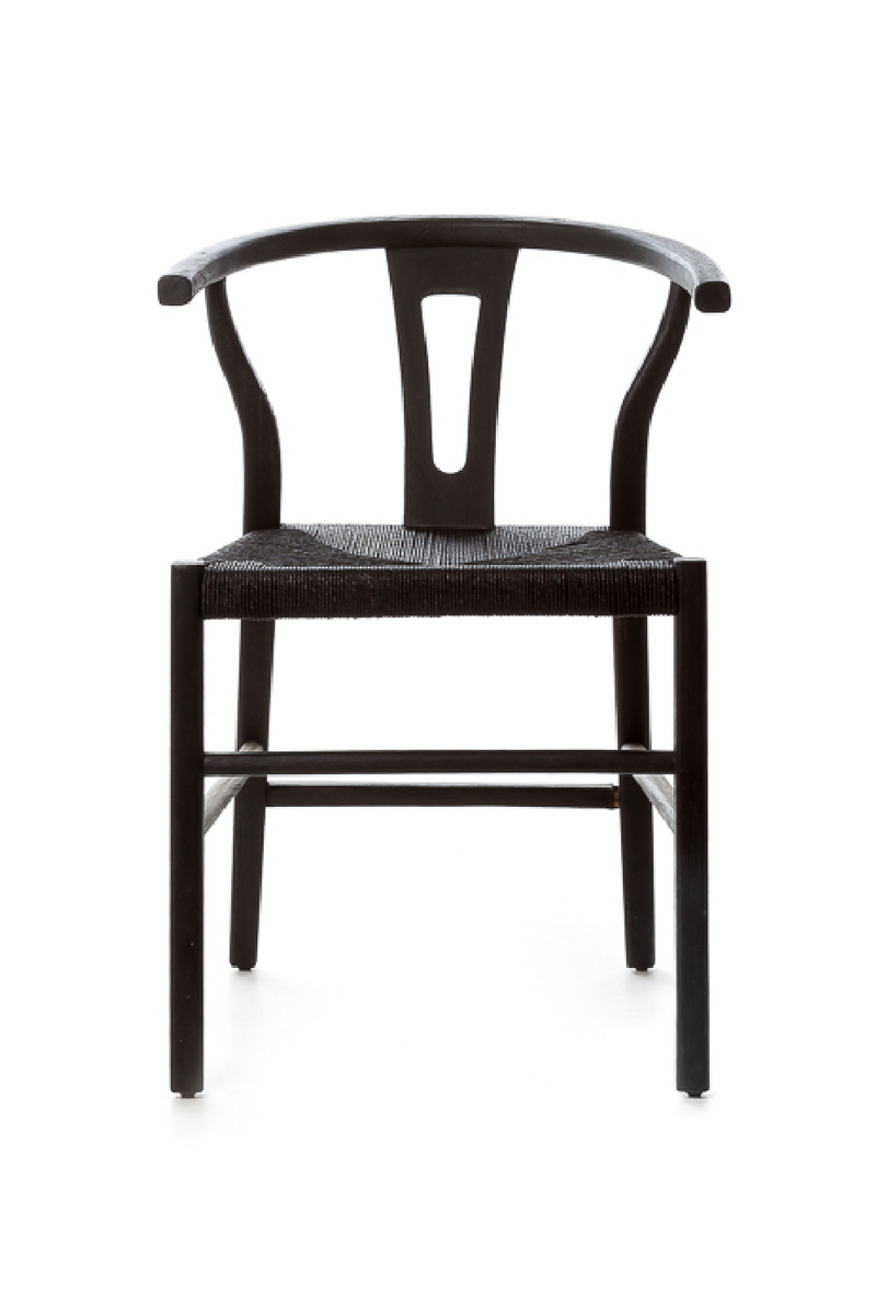 Black Teak and Rope Chair | Dareels Rob | Quality Wood Furniture