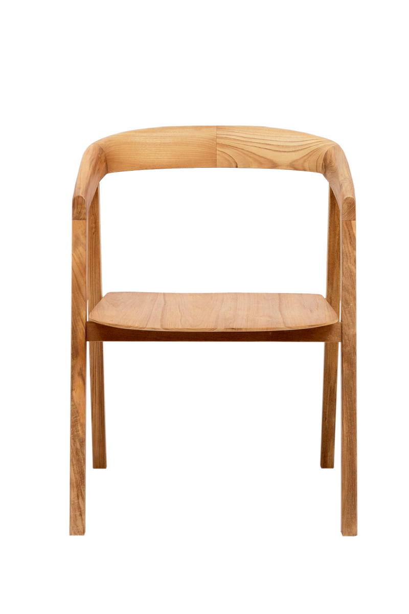 Teak Curved Back Chair | Dareels Arc Natural Rope Chair | Dareels Rob | Woodfurniture.com