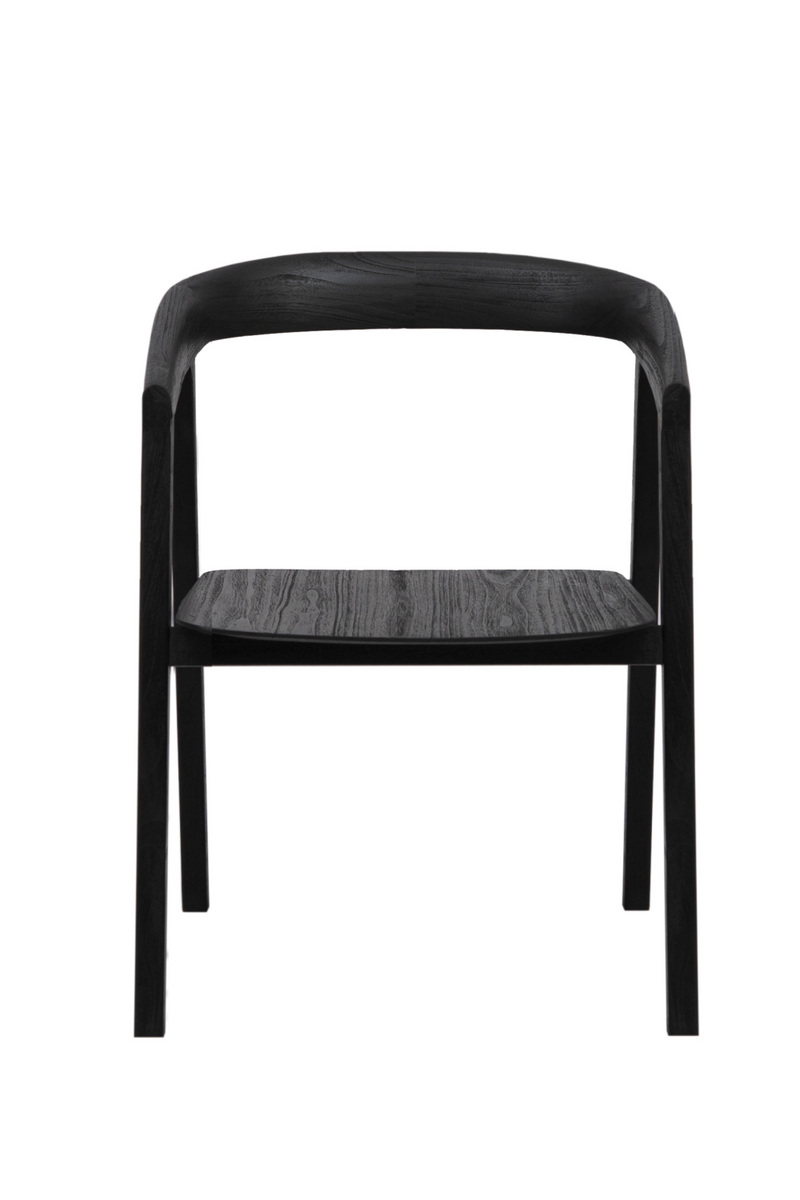 Teak Curved Back Chair | Dareels Arc Natural Rope Chair | Dareels Rob | Woodfurniture.com