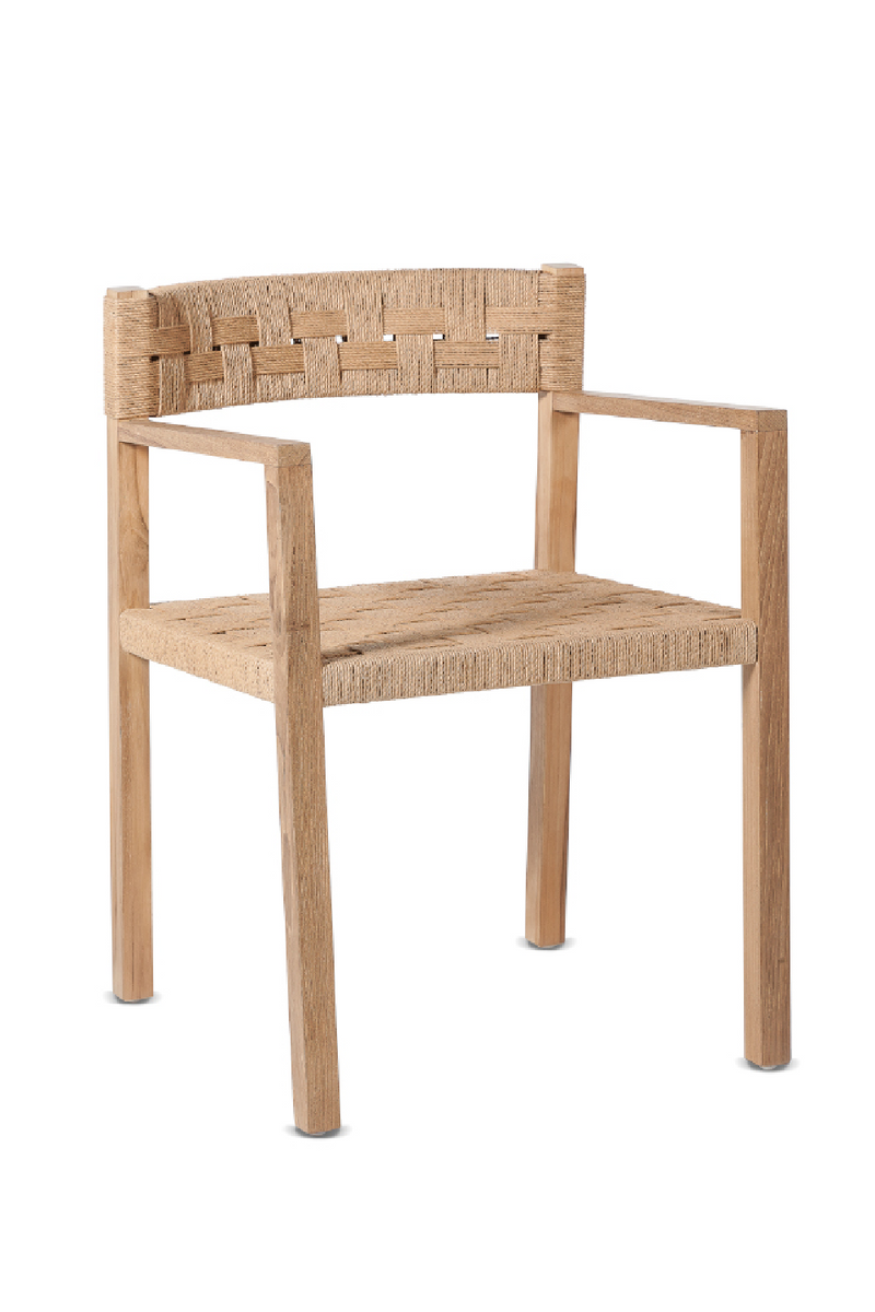 Teak and Woven Cord Armchair | Dareels Cora | Woodfurniture.com