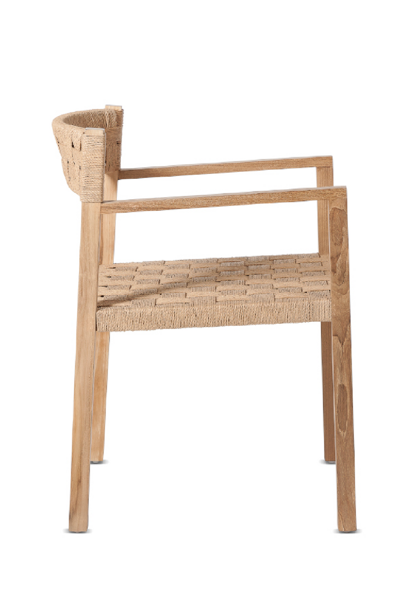 Teak and Woven Cord Armchair | Dareels Cora | Woodfurniture.com